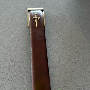 Paciotti brown patent leather belt size 38